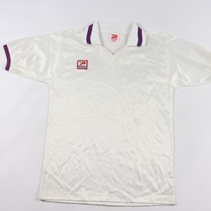 80s New Patrick Mens Medium Soccer Jersey White